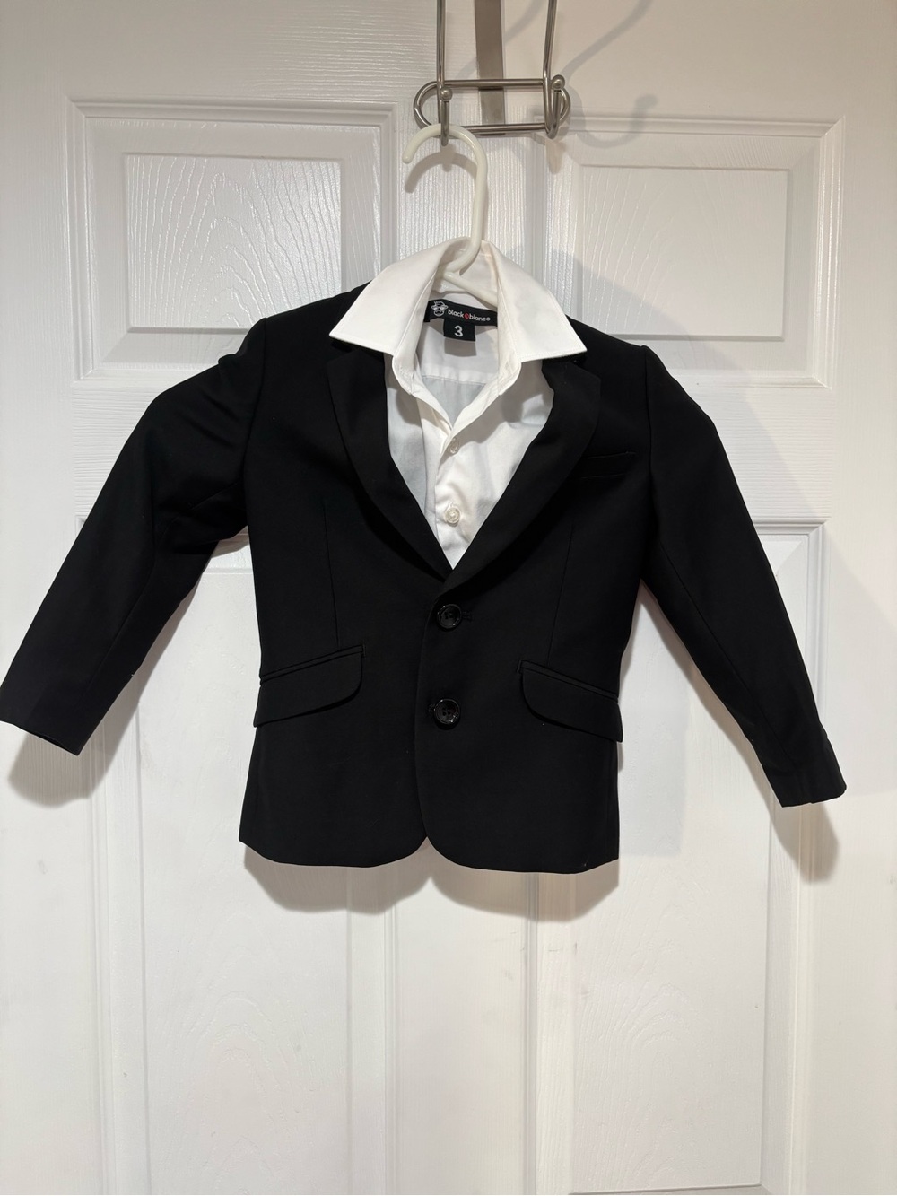 BLACK N BIANCO Kids Black Blazer with White Shirt - Classic Formal Jacket
